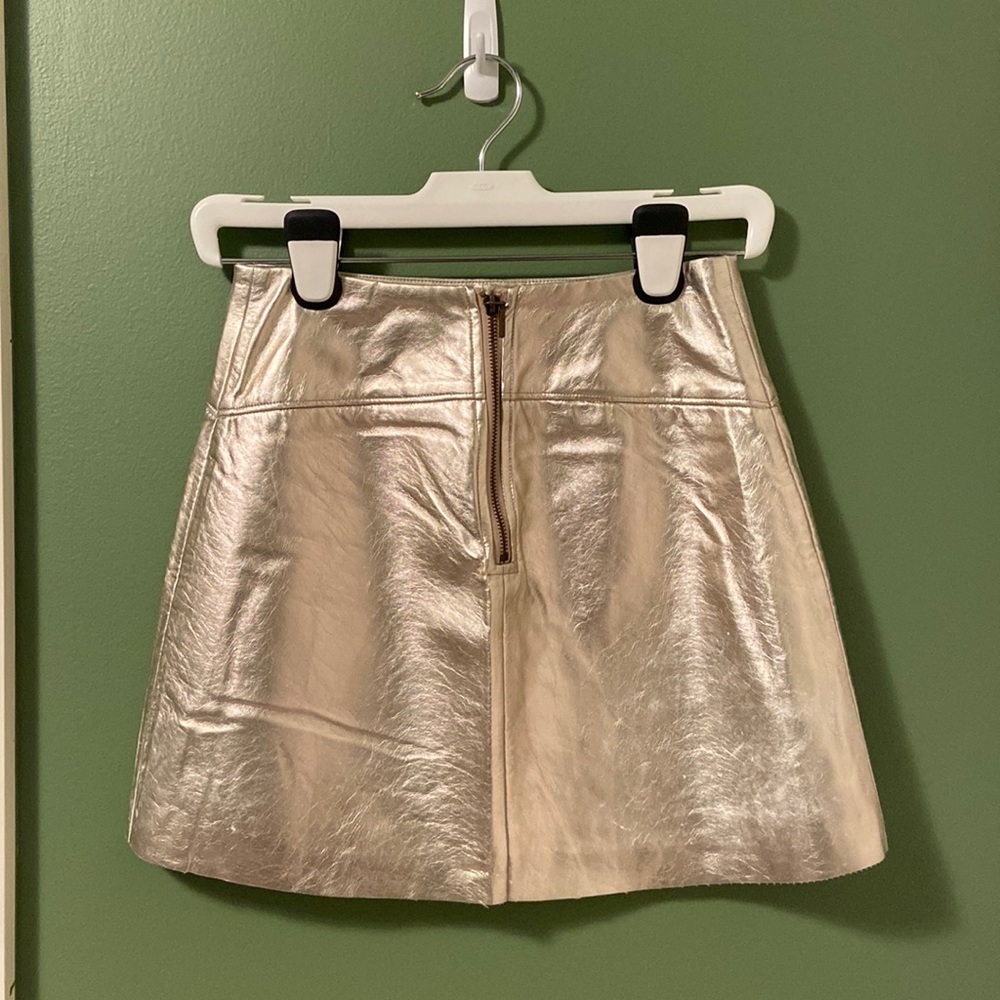 Urban Outfitters - Rose Chrome metallic Mini Skirt